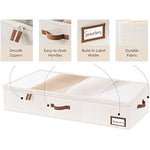 Under Bed Storage Containers with Zippers for Cloths & Blankets