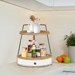 Corner Storage Shelf Counter Standing Rack for Bathroom