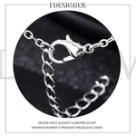 Y Chain Circle Round Silver Necklace For Women