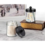 4 Pack Apothecary Jars Bathroom Vanity Storage Organizer Set