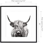 16x16 inch Tempered Glass Square Picture Frame Wall Hook Included