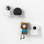 Floating Hanging Shelves with Cable Clips for Bedroom & Gaming Room - Set Of 2