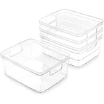 Built-In Handles Clear Storage Containers for Pantry & Home Organization