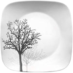 Triple Layer Glass And Chip Resistant Lightweight Square Plates And Bowls Set