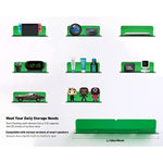 Floating Hanging Shelves with Cable Clips for Bedroom & Gaming Room - Set Of 2