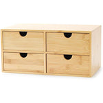 Mini Bamboo Desk Drawer Tabletop Storage Organization Box for Office