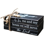 Farmhouse Rustic Wood Decorative Books Stack for Home Coffee Table Living Room