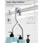 Shower Head Never Rust Aluminum Large Hanging Shower Caddy with 10 Hooks