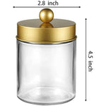 4 Pack Apothecary Jars Bathroom Vanity Storage Organizer Set