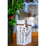 Farmhouse Rustic Wood Decorative Books Stack for Home Coffee Table Living Room