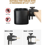 Anti-Spill Tableside Cup Holder with Hanging Organizer for Home & Office