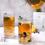 Drinking Glasses Set Of 10 Can Shaped Glass Cups 16Oz Iced Tea Glasses