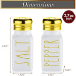 Stainless Steel Lid Glass Salt and Pepper Shakers