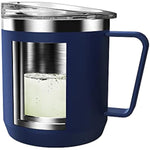 10.1oz Grandpa Stainless Steel Dark Blue Reusable Tea & Coffee Mug