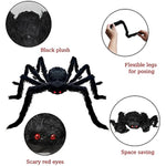 6 Pcs Halloween Giant Hairy Spiders Decorations