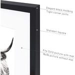 16x16 inch Tempered Glass Square Picture Frame Wall Hook Included