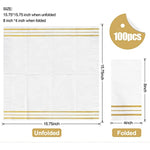 100 Pcs Paper Napkins Disposable Hand Towels For Dinner