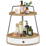 Corner Storage Shelf Counter Standing Rack for Bathroom