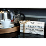 Farmhouse Rustic Wood Decorative Books Stack for Home Coffee Table Living Room