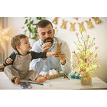 Easter Decorations 18 Inch Pre Lit Easter Egg Tree Tabletop Decor With Delicate Oranments