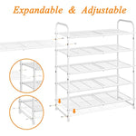 Expandable Adjustable Wire Grid Shoe Organizer