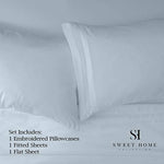 Luxury Bed Sheets And Pillowcase Set Extra Soft Elastic Corner Straps Twin Twin Xl