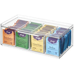 Plastic Stackable Tea Bag Organizer for Kitchen Cabinets and Countertops