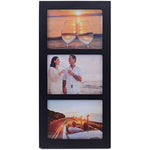 Opening Collage Picture Frame Black Wood Photo Frames for Tabletop Stand and Wall Mounting
