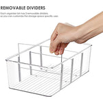 Clear Plastic Food Storage Organizer Bins for Packets, Snacks, Pouches & Spice Packets