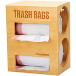 Bamboo Trash Bag Dispenser Wall Mount