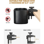 Anti-Spill Tableside Cup Holder with Hanging Organizer for Home & Office