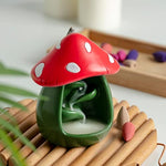 Cute Mushroom Incense Holder with 60 Incense Cones