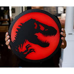 Jurassic Park T Rex Logo Led Wall Light Sign Ready To Hang Wall Decor Artwork