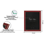 Modern photo frame with HD Real Glass, Family Friends Gift for Halloween and Christmas, Wall Mounted or Tabletop Display