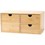 Mini Bamboo Desk Drawer Tabletop Storage Organization Box for Office