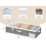 Under Bed Storage Containers with Zippers for Cloths & Blankets