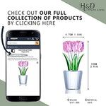 Pink Crystal Tulips Flower Figurines