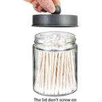 4 Pack Apothecary Jars Bathroom Vanity Storage Organizer Set