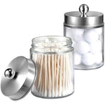 4 Pack Apothecary Jars Bathroom Vanity Storage Organizer Set