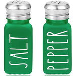 Stainless Steel Lid Glass Salt and Pepper Shakers