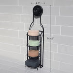 Wall Mounted Shower Organizer with Strong Suction & Soap Bar Holder