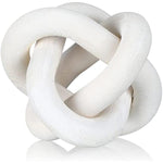 3 Link Wood Knot Decor Hand Carved Coffee Table Decor