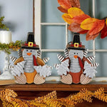 Wooden Indoor Tabletop Turkey Decor for Thanksgiving