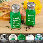 Stainless Steel Lid Glass Salt and Pepper Shakers