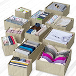 Set Of 12 Closet Organizer and Storage Divider Baskets For Clothes