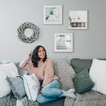 16x16 inch Tempered Glass Square Picture Frame Wall Hook Included