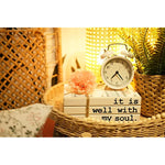 Farmhouse Rustic Wood Decorative Books Stack for Home Coffee Table Living Room