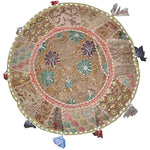 Ethnic Embroidered Pouf Cover