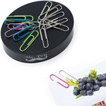 Magnetic Desk Toy with Colored and Silver Paper Clips, 100 Pieces
