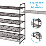 Expandable Adjustable Wire Grid Shoe Organizer